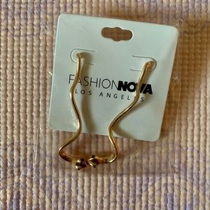 Gold FashionNova Snake Earrings